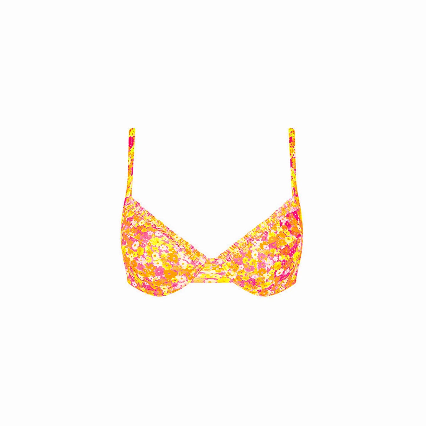 Kulani Kinis Double Ruffle Underwire Bikini Top - Mimosa Meadows