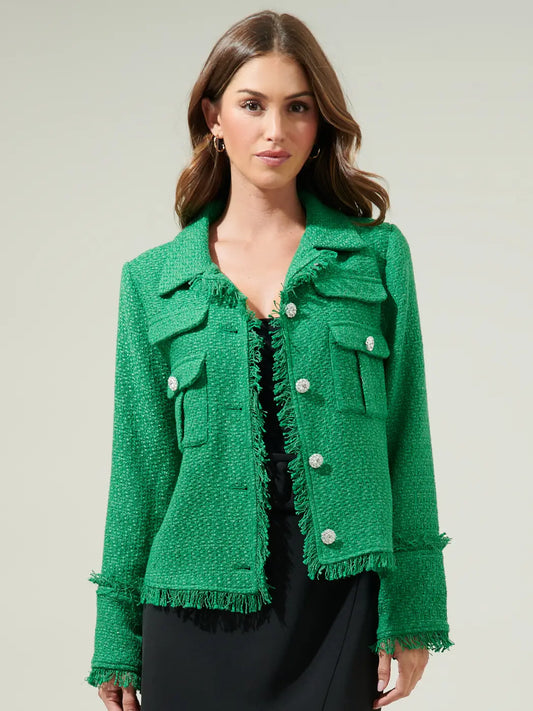 Meadow Green Tweed Blazer