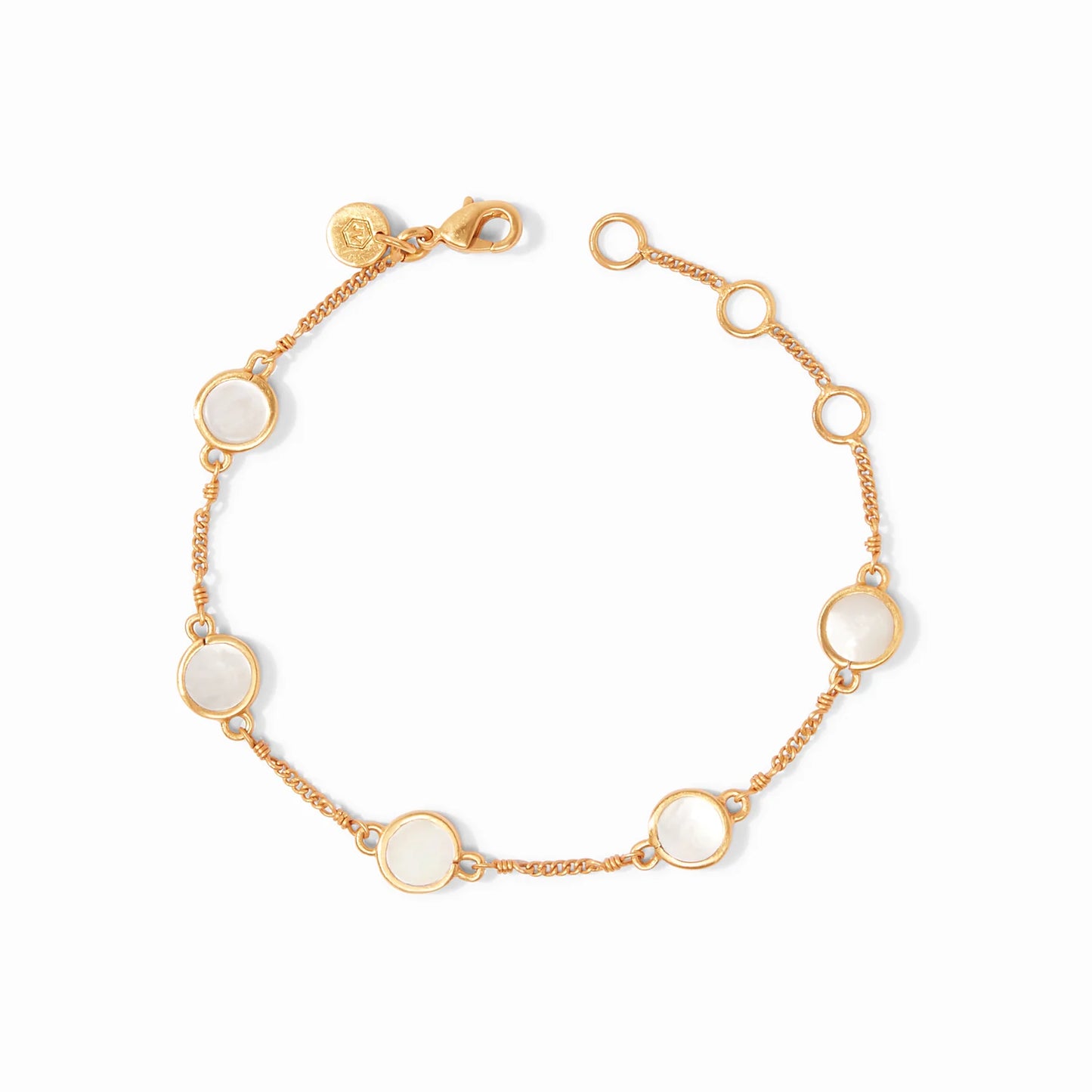 Julie Vos Valencia Delicate Bracelet Gold Mother Of Pearl