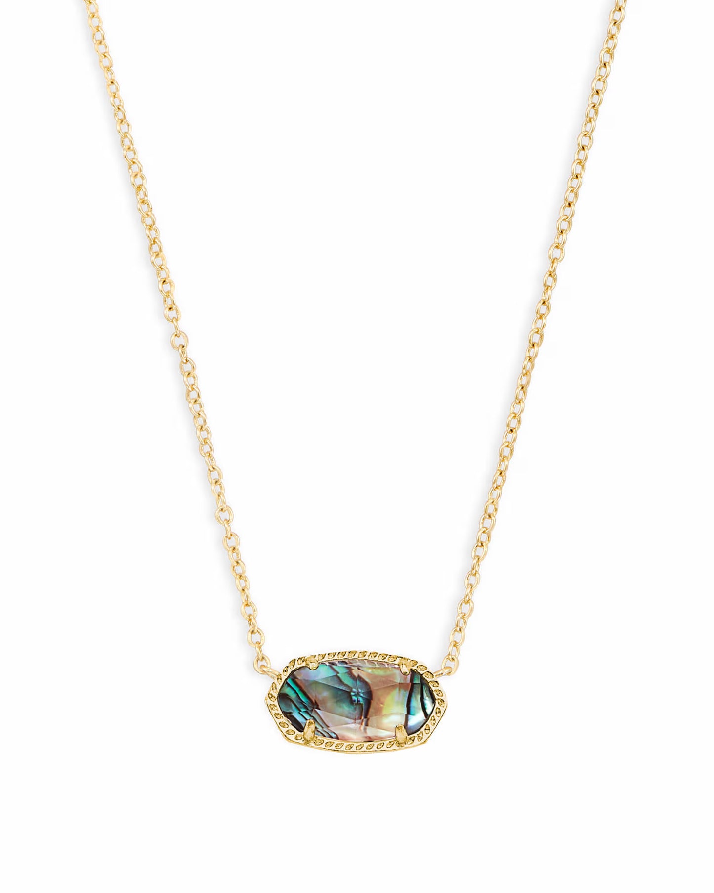 Kendra Scott Gold Pendant Necklace In Abalone Shell