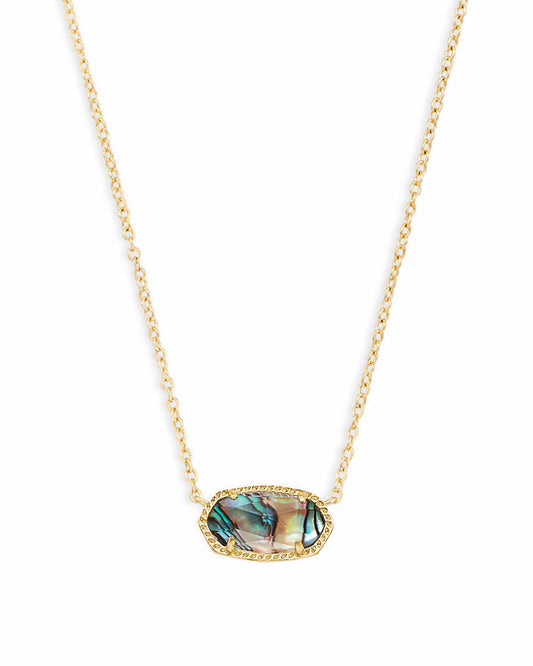 Kendra Scott Gold Pendant Necklace In Abalone Shell