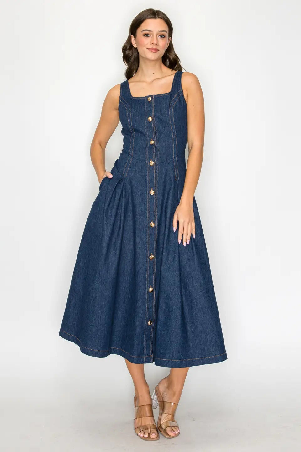 Denim Midi Dress