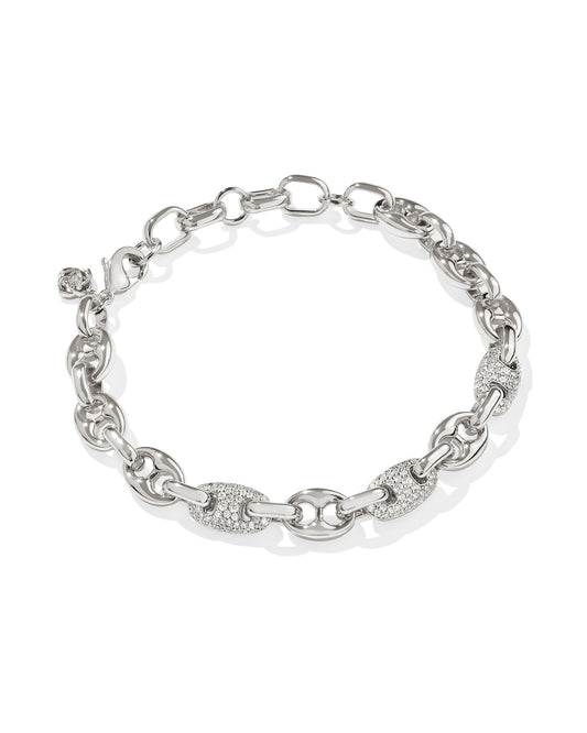 Kendra Scott Bailey Pave Chain Bracelet in Silver