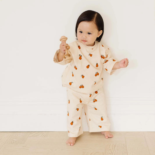 Cotton Baby Pear Shirt and Pants Outfit Set