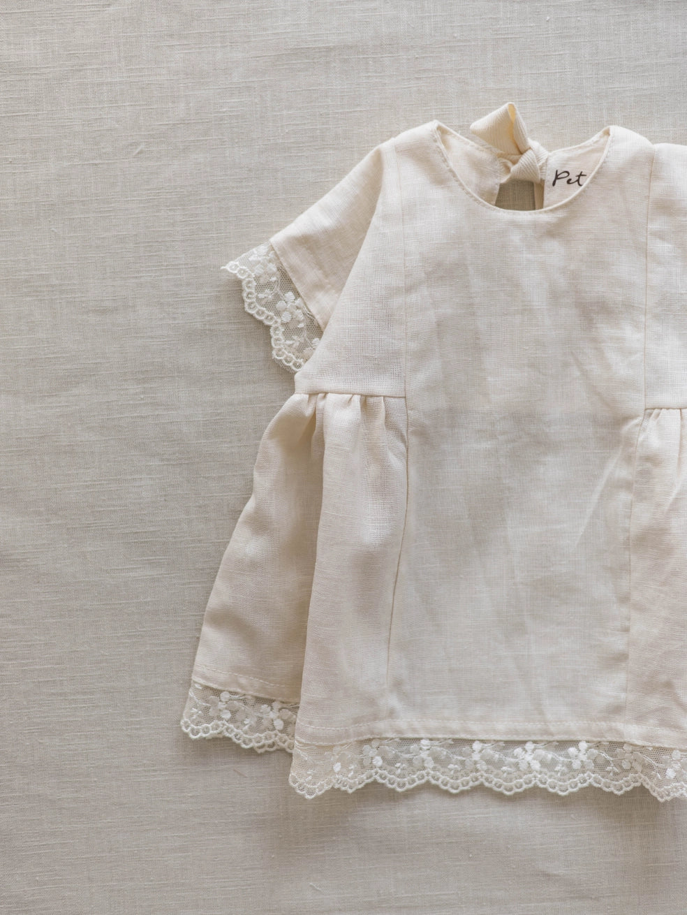 Linen And Lace Milk Baby & Toddler Dress