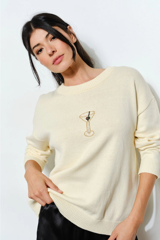 Beaded Martini Sweater