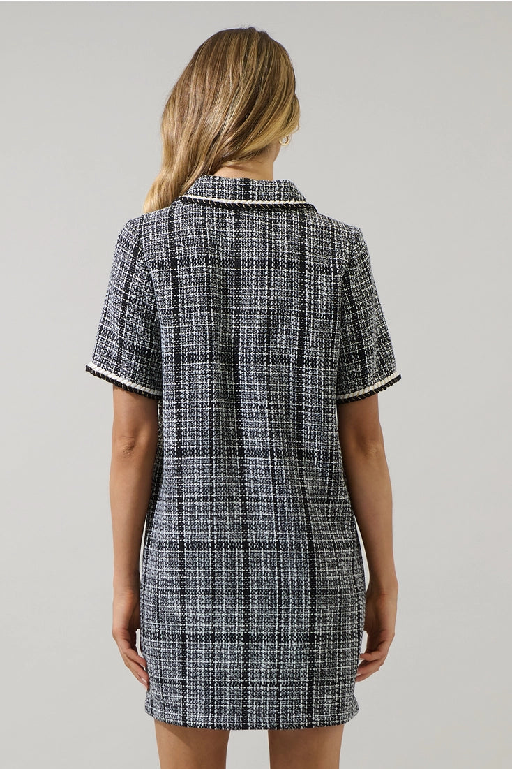 Black & White Tweed Dress