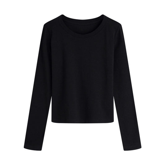 Black Basic Long Sleeve T-Shirt