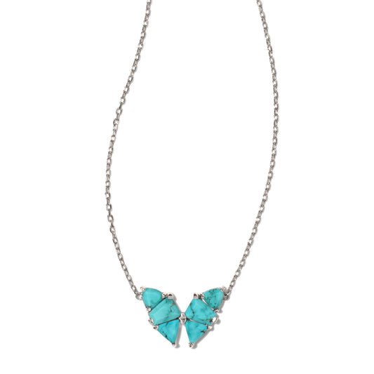 Kendra Scott Blair Butterfly Pendant Necklace Variegated Turquoise