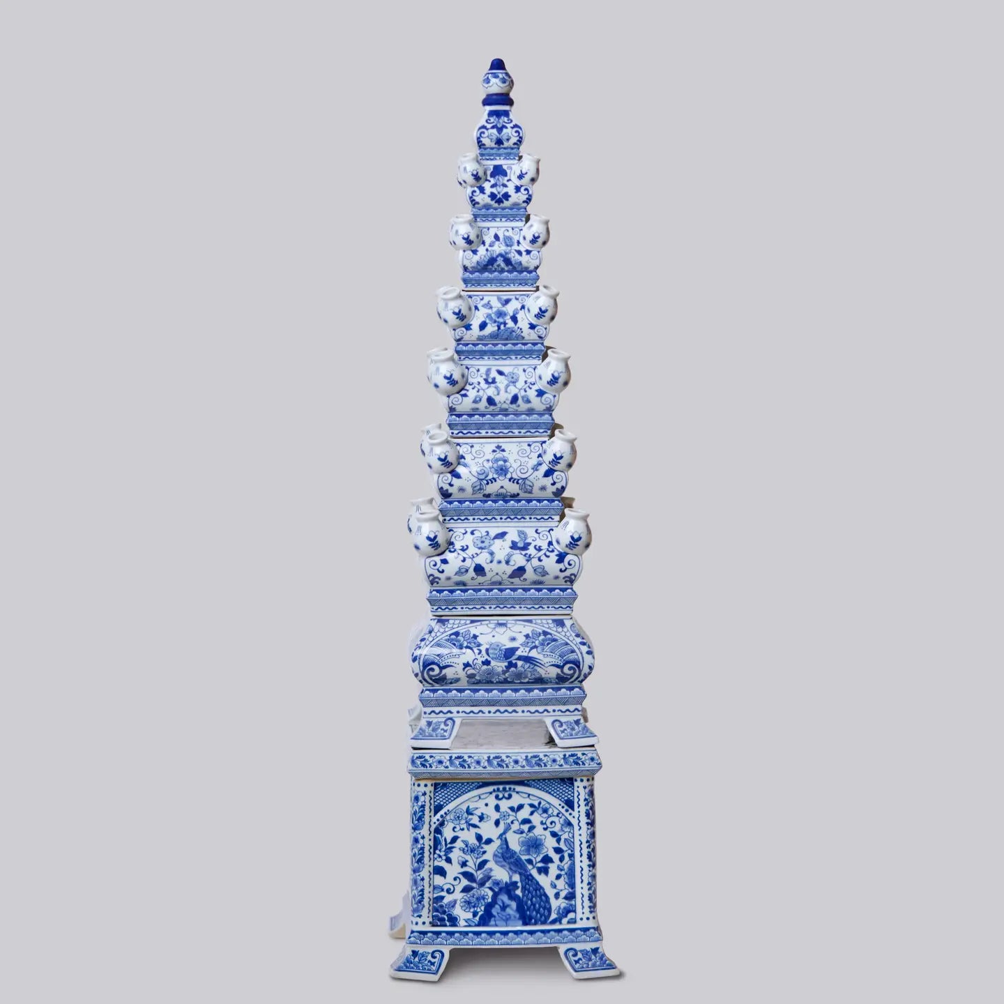 Blue and White Tall Porcelain Tulipiere