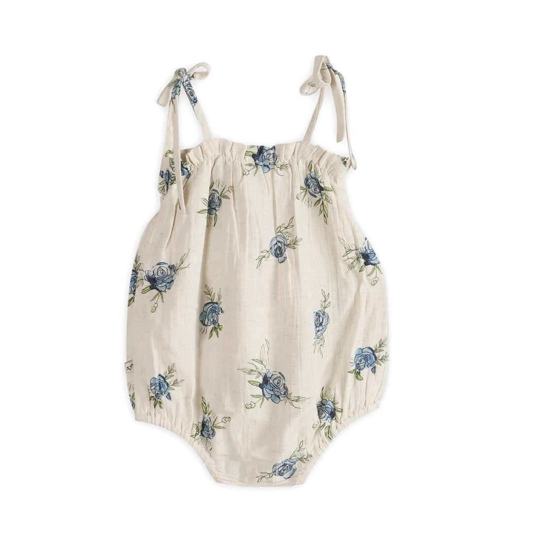 Blue Rose Baby Romper + Headband
