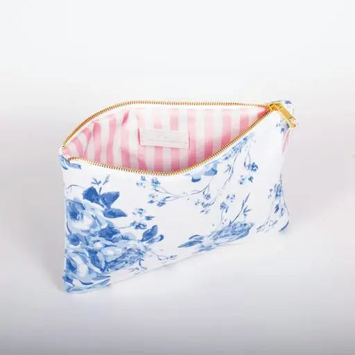 Blue Rose Terry Flat Pouch