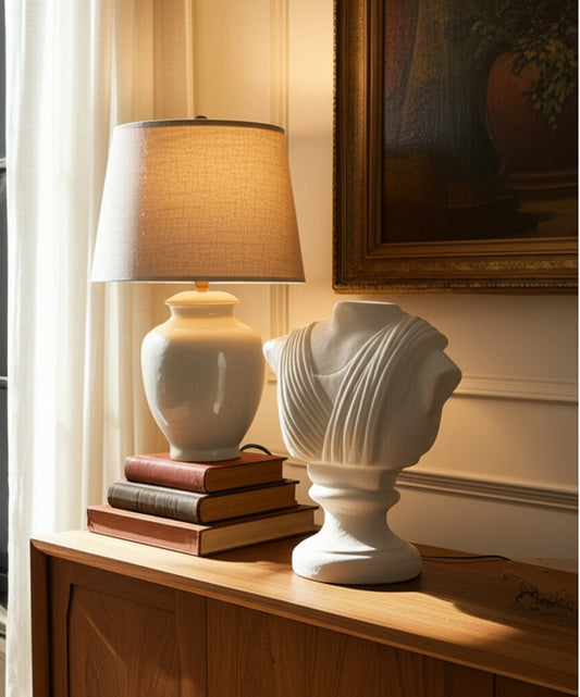 Ivory Wood Draped Body