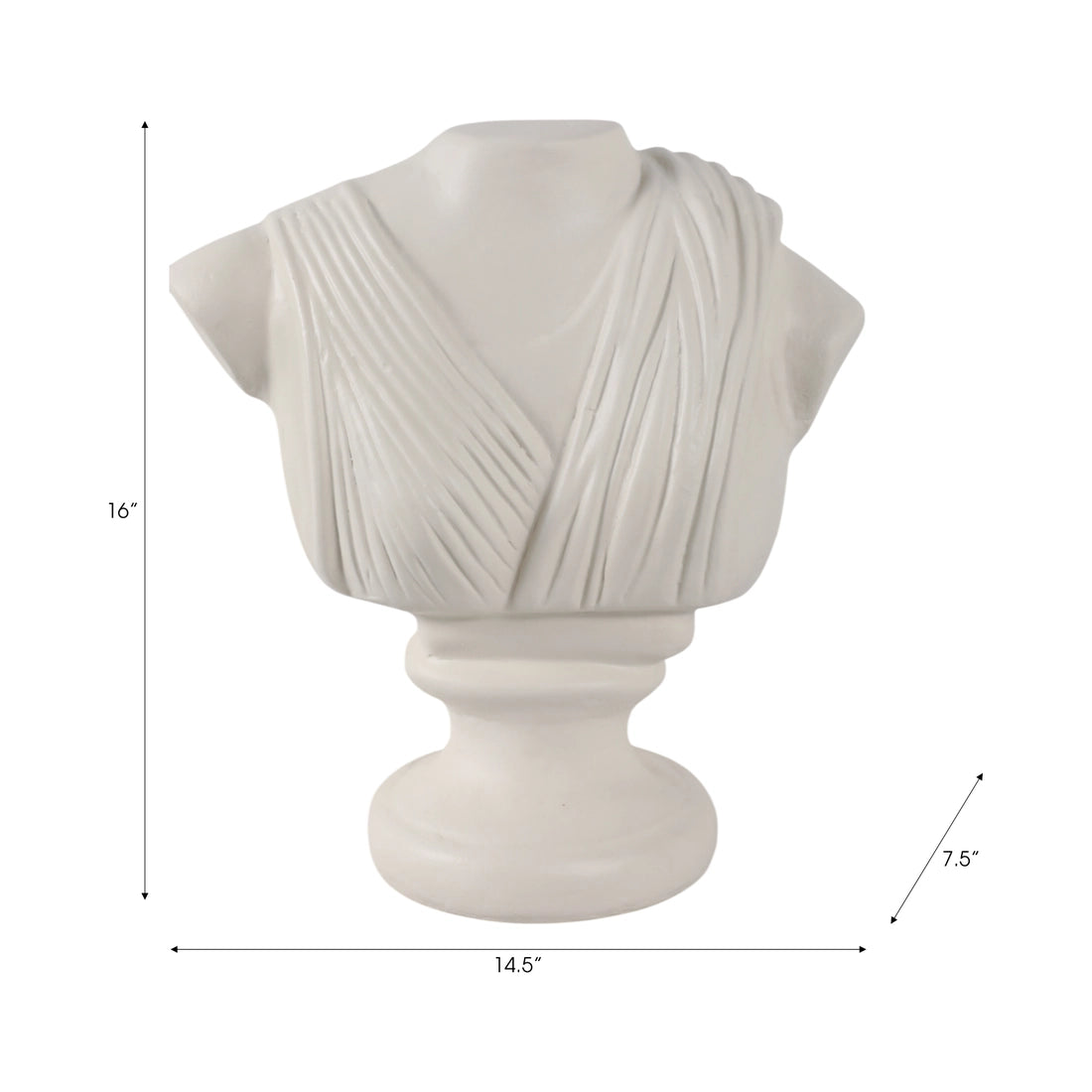 Ivory Wood Draped Body