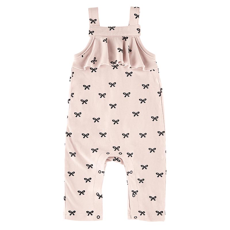 Pink Ruffle Bow Baby Romper