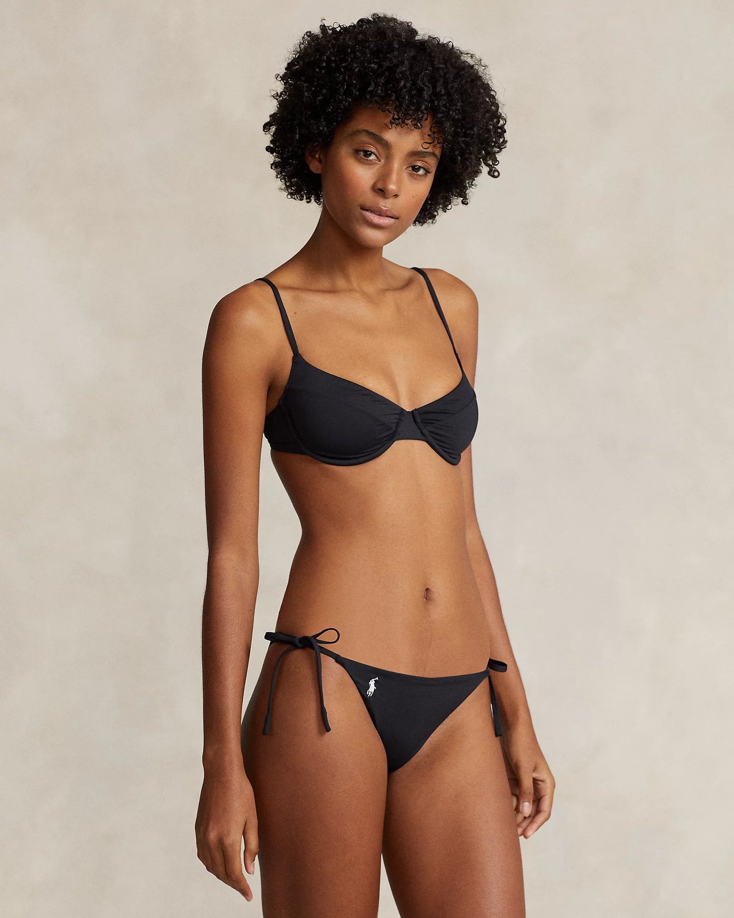 Ralph Lauren Side-Tie Bikini Bottom Black