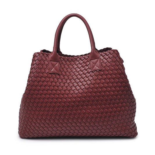 Ox Blood Woven Tote Bag