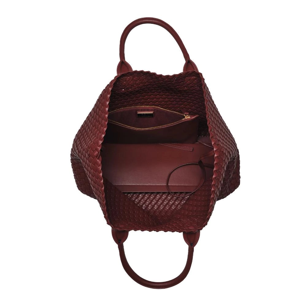 Ox Blood Woven Tote Bag