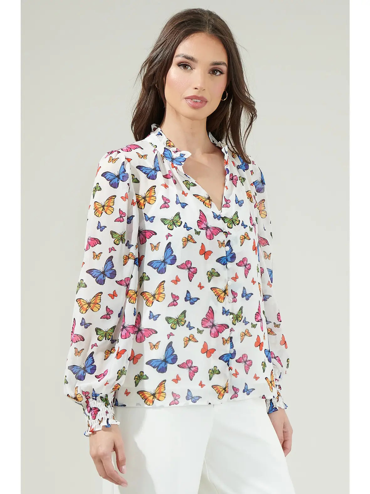 Butterfly Long Sleeve Blouse