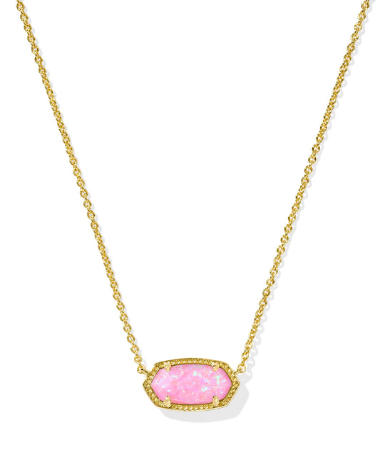 Kendra Scott Gold Pendant Necklace In Carnation Opal