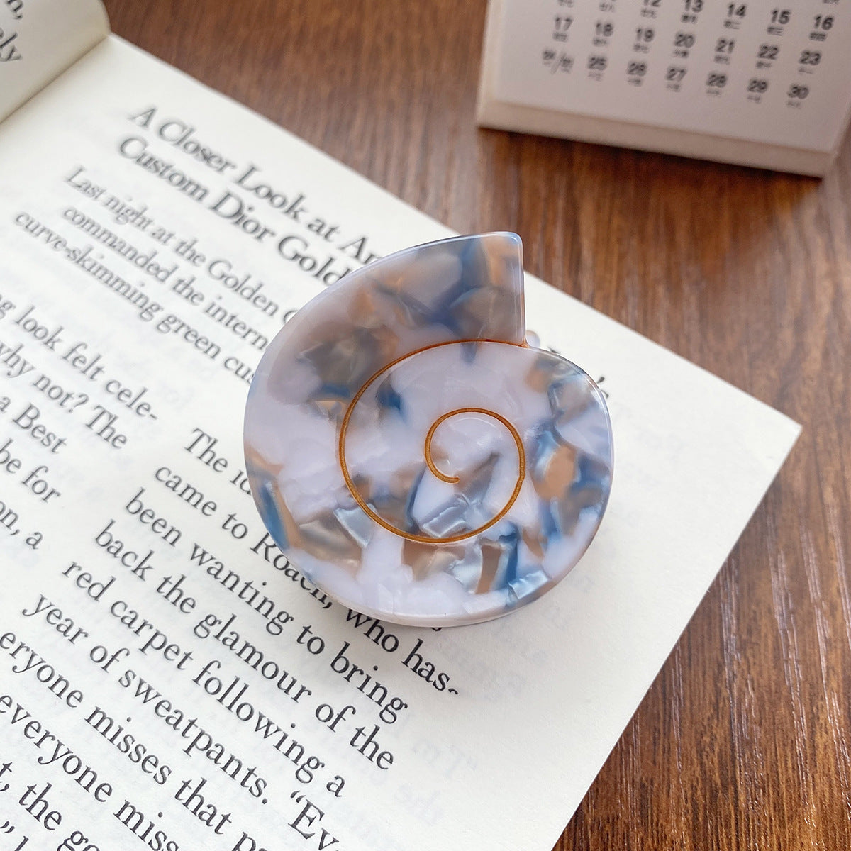 Cora Round Swirly Seashell Eco-Friendly Claw Clip