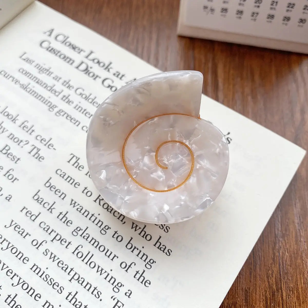 Cora Round Swirly Seashell Eco-Friendly Claw Clip