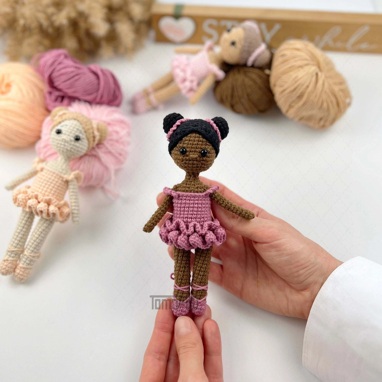 Crochet Ballerina Doll, Amigurumi Ballet Dancer, Plush Toy