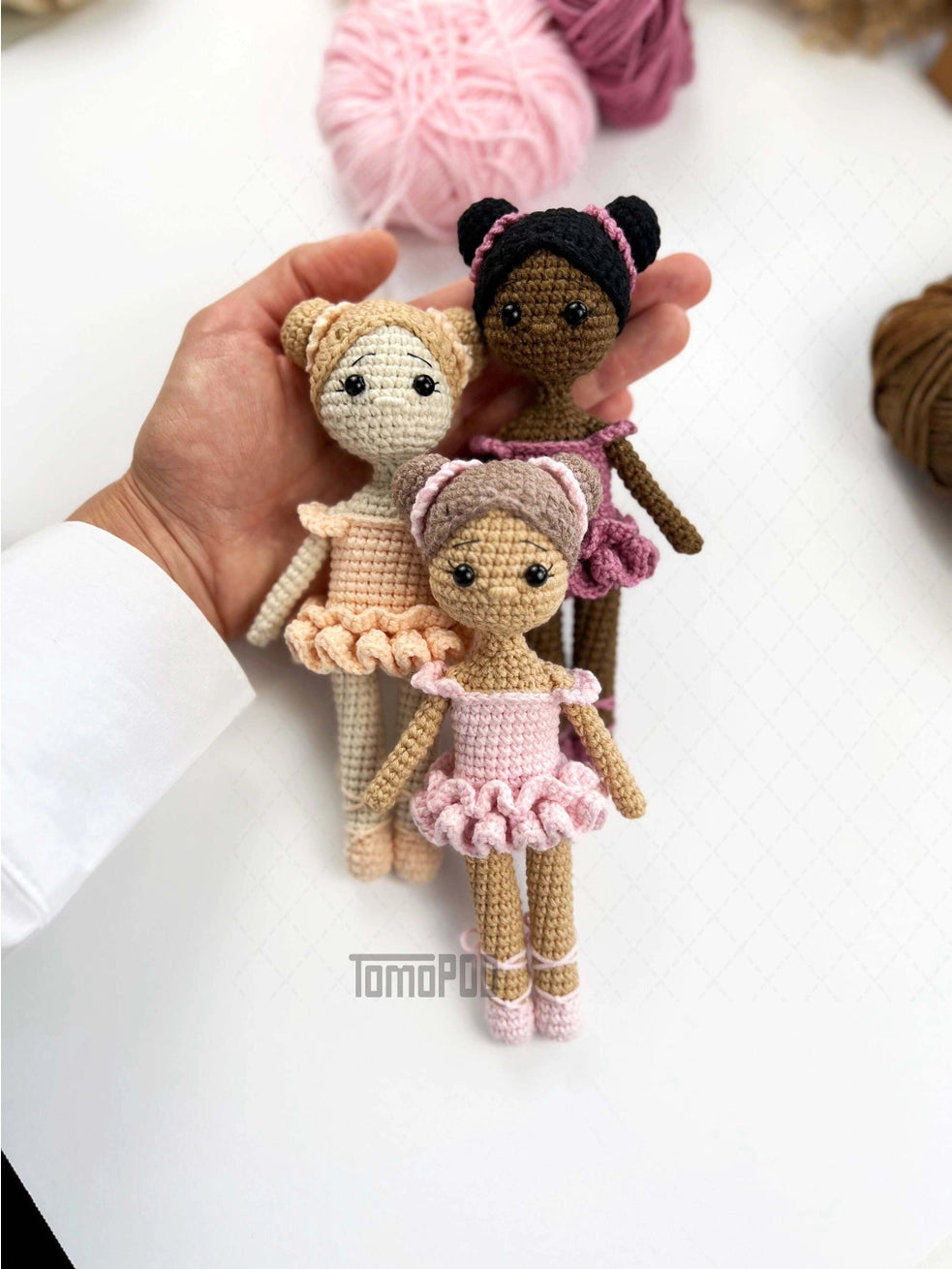 Crochet Ballerina Doll, Amigurumi Ballet Dancer, Plush Toy