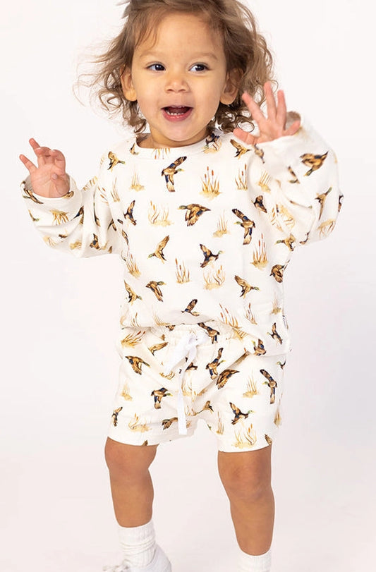 Baby Ducks Bamboo Sweatshirt Set - Top & Bottom