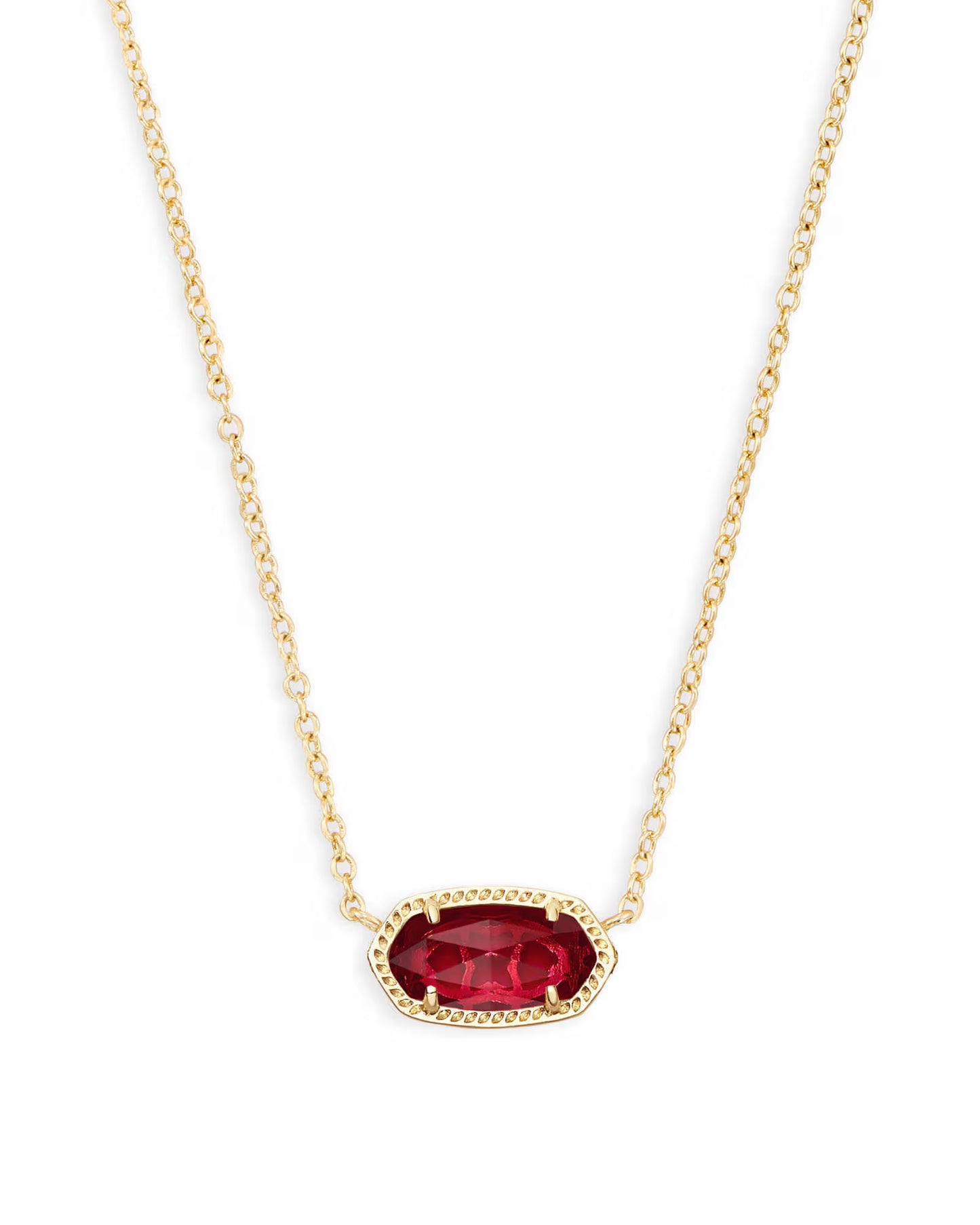 Kendra Scott Elisa Gold Pendant Necklace in Berry Glass