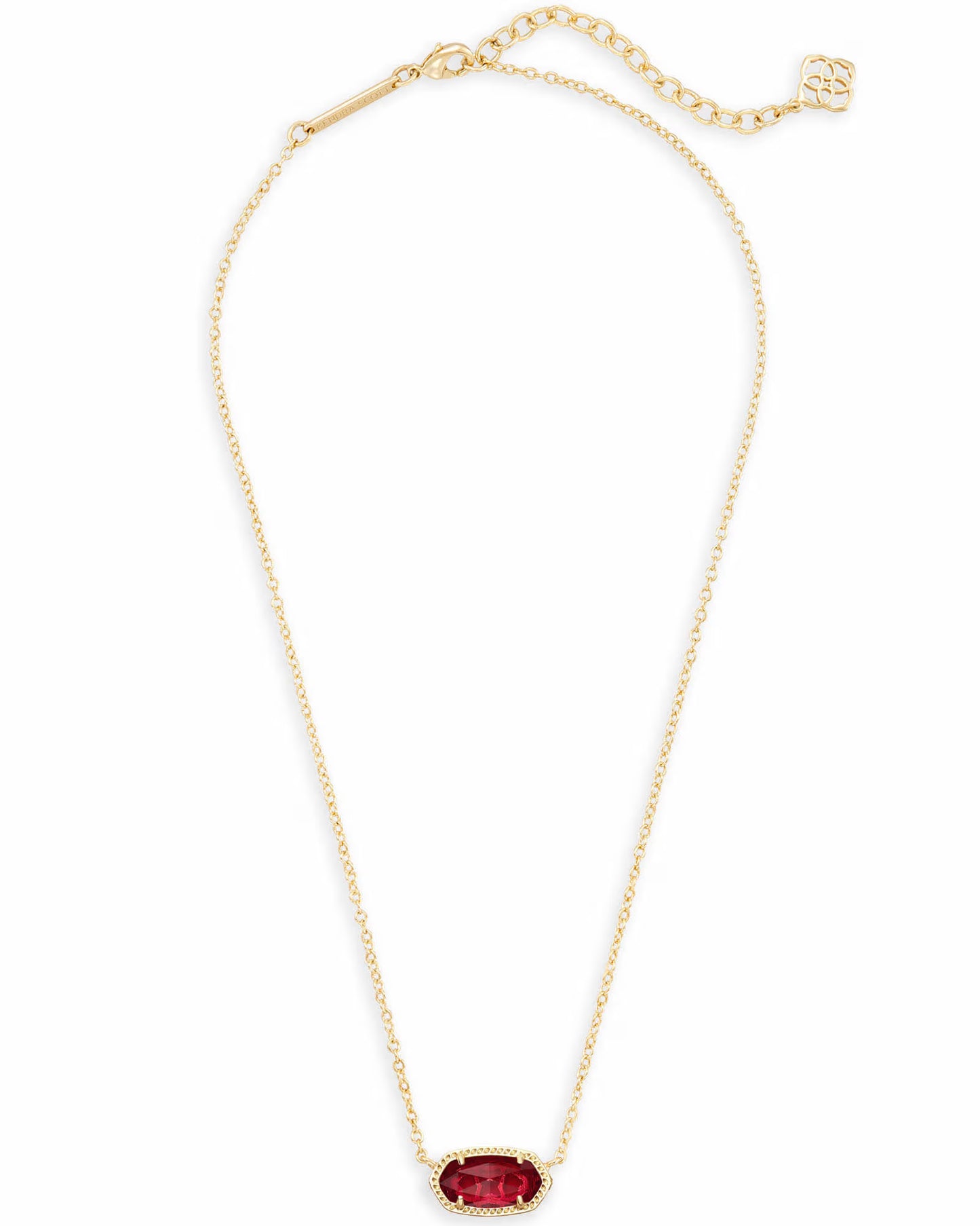 Kendra Scott Elisa Gold Pendant Necklace in Berry Glass