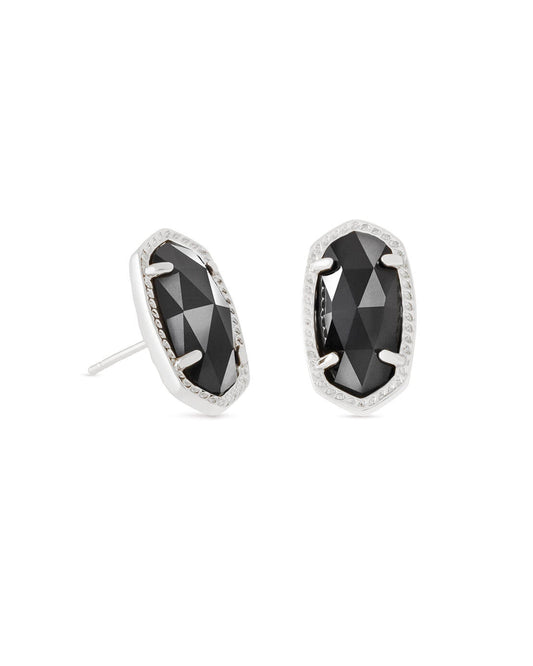 Kendra Scott Ellie Stud Earring in Rhodium Black