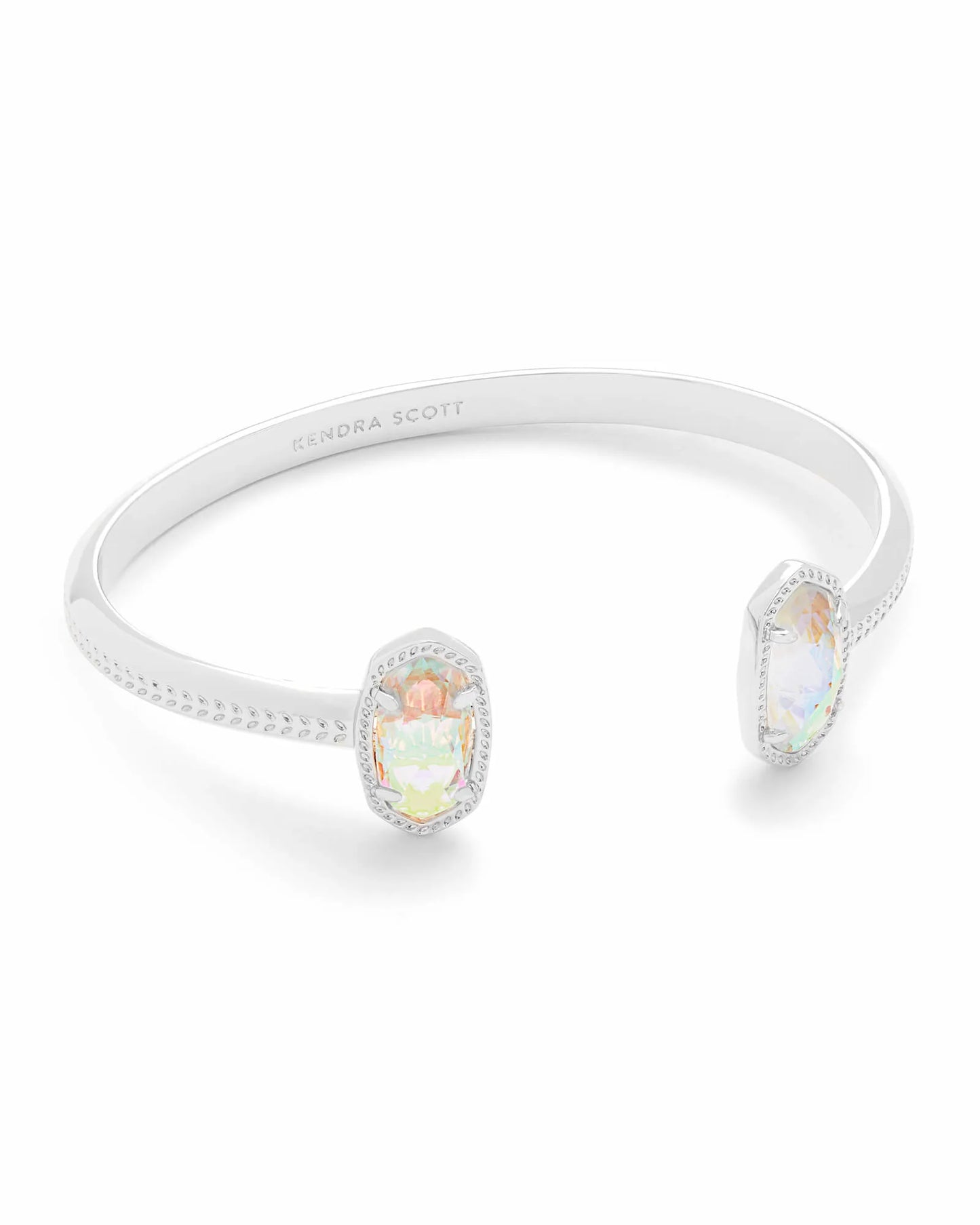 Kendra Scott Elton Silver Cuff Bracelet in Dichroic Glass