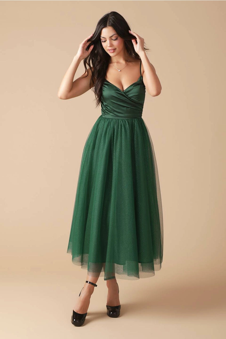 Emerald Green Bodice Tulle Dress