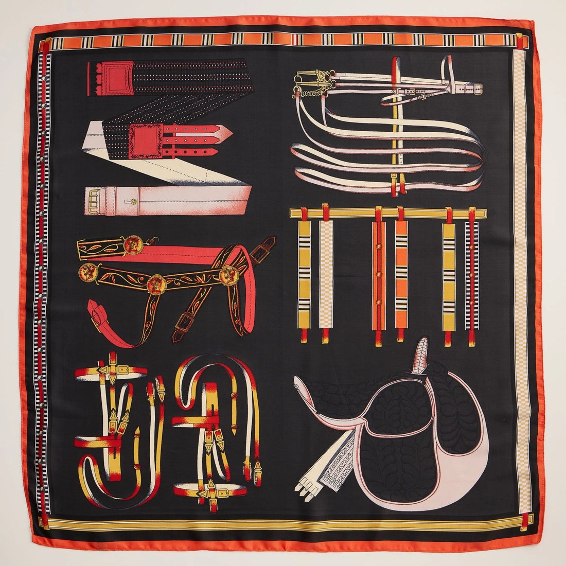 Equestrian Saddle & Tack Silk Scarf