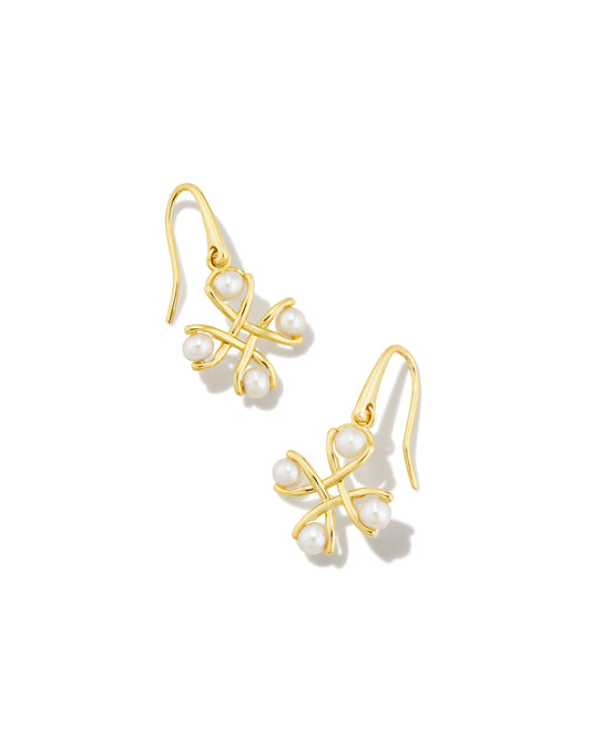 Kendra Scott Everleigh Pearl Drop Earrings Gold