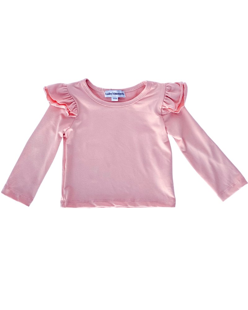 Mauve Evie Ruffle Shoulder Baby & Toddler Top