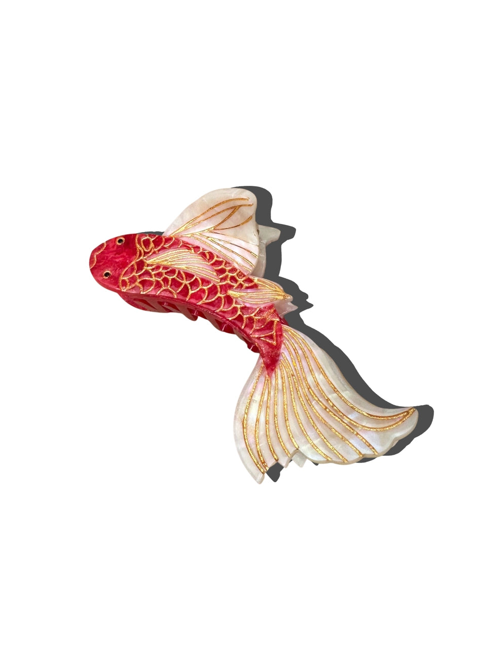 Hand-Painted Koi Fish Claw Hair Clip