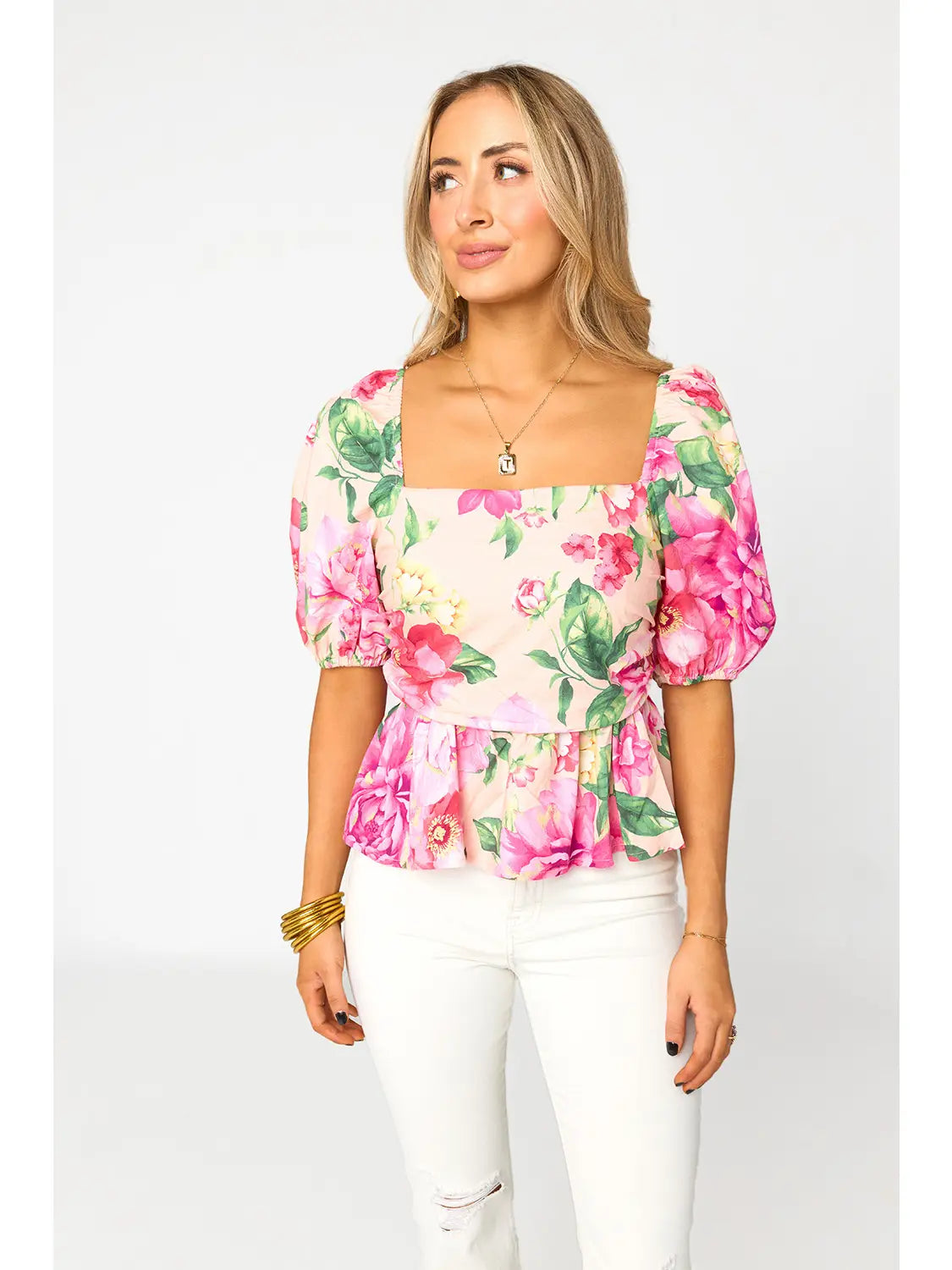 Floral Mirabelle Puff Sleeve Blouse