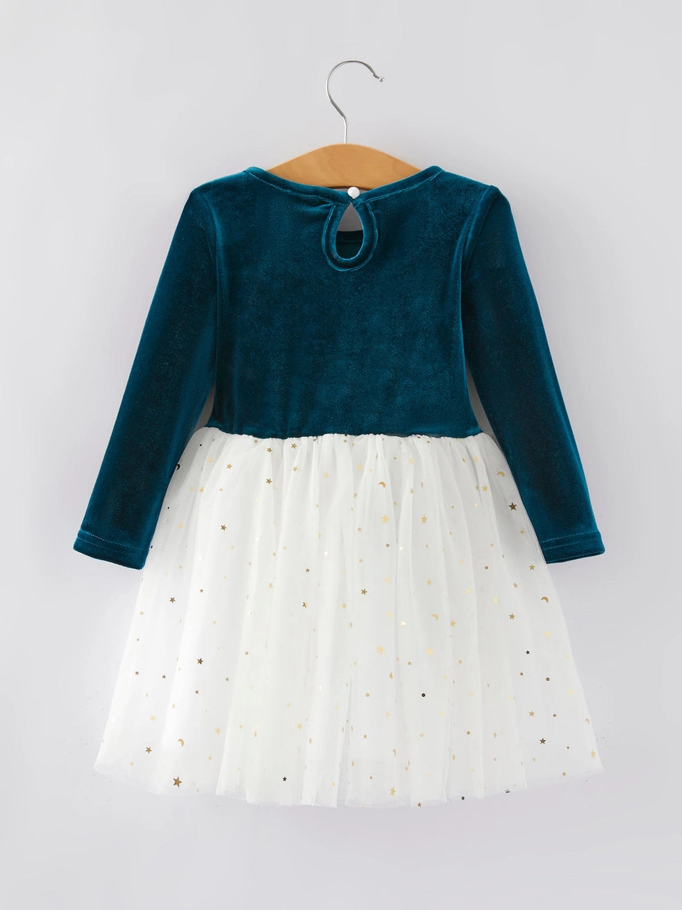 Girls Teal & Tulle Holiday Dress