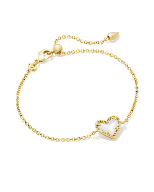 Kendra Scott Ari Heart Delicate Chain Bracelet in Gold