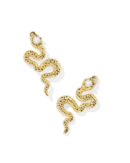 Kendra Scott Lyle Snake Stud in Gold