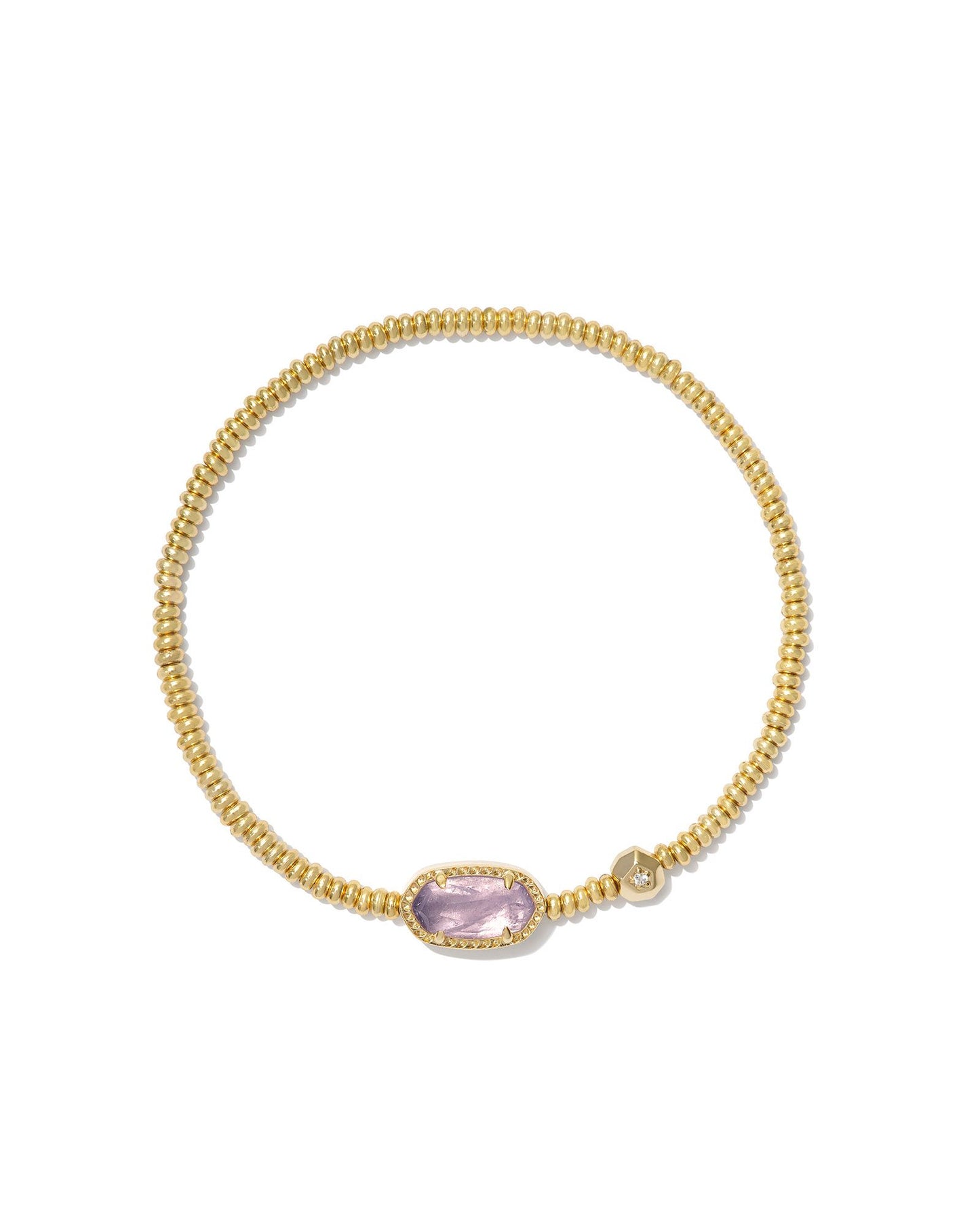 Kendra Scott Grayson Stretch Bracelet In Gold Amethyst