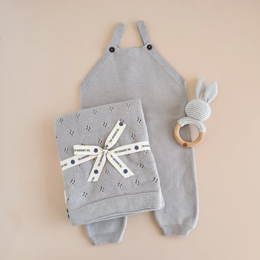 Grey Baby Overalls