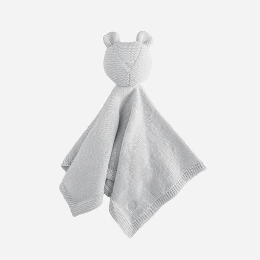 Lovey Bear Grey Organic Cotton Baby Gift Blanket