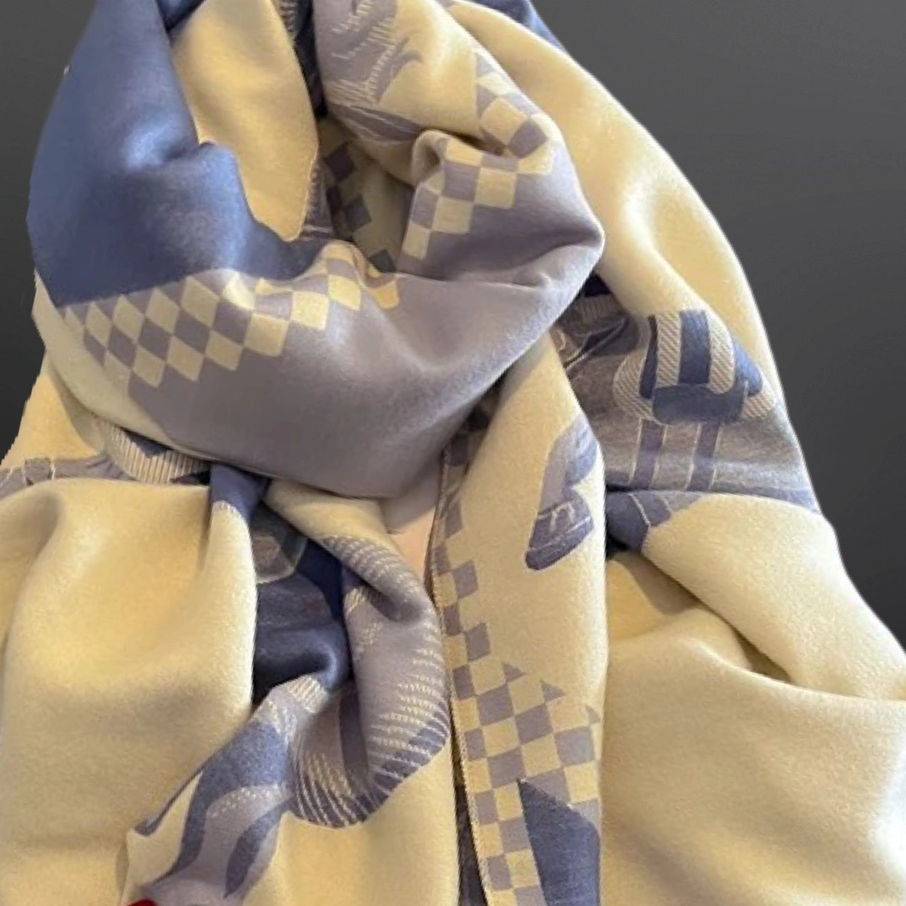 Equestrian Saddle Blanket Horse Winter Scarf Blue