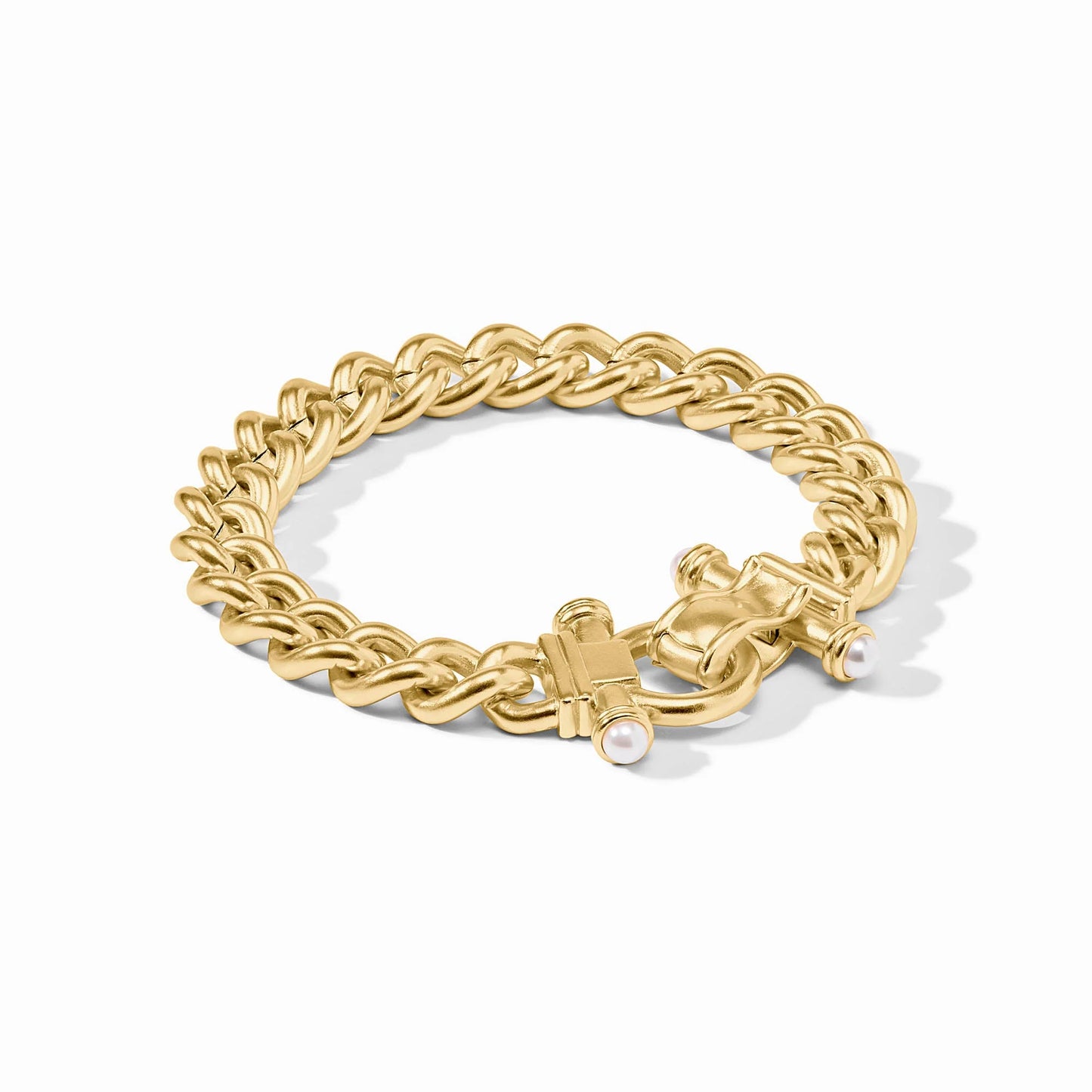 Julie Vos Dolce Demi Link Bracelet Gold Pearl