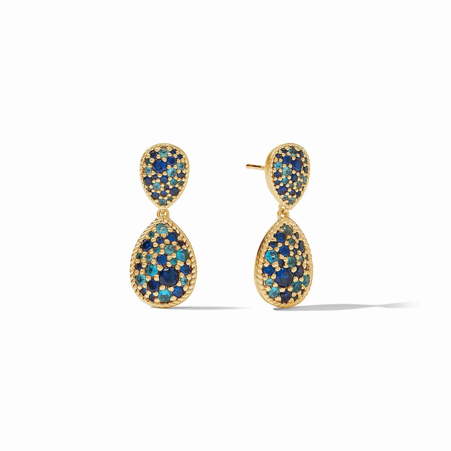 Julie Vos Luna Teardrop Earring in Omber Blue