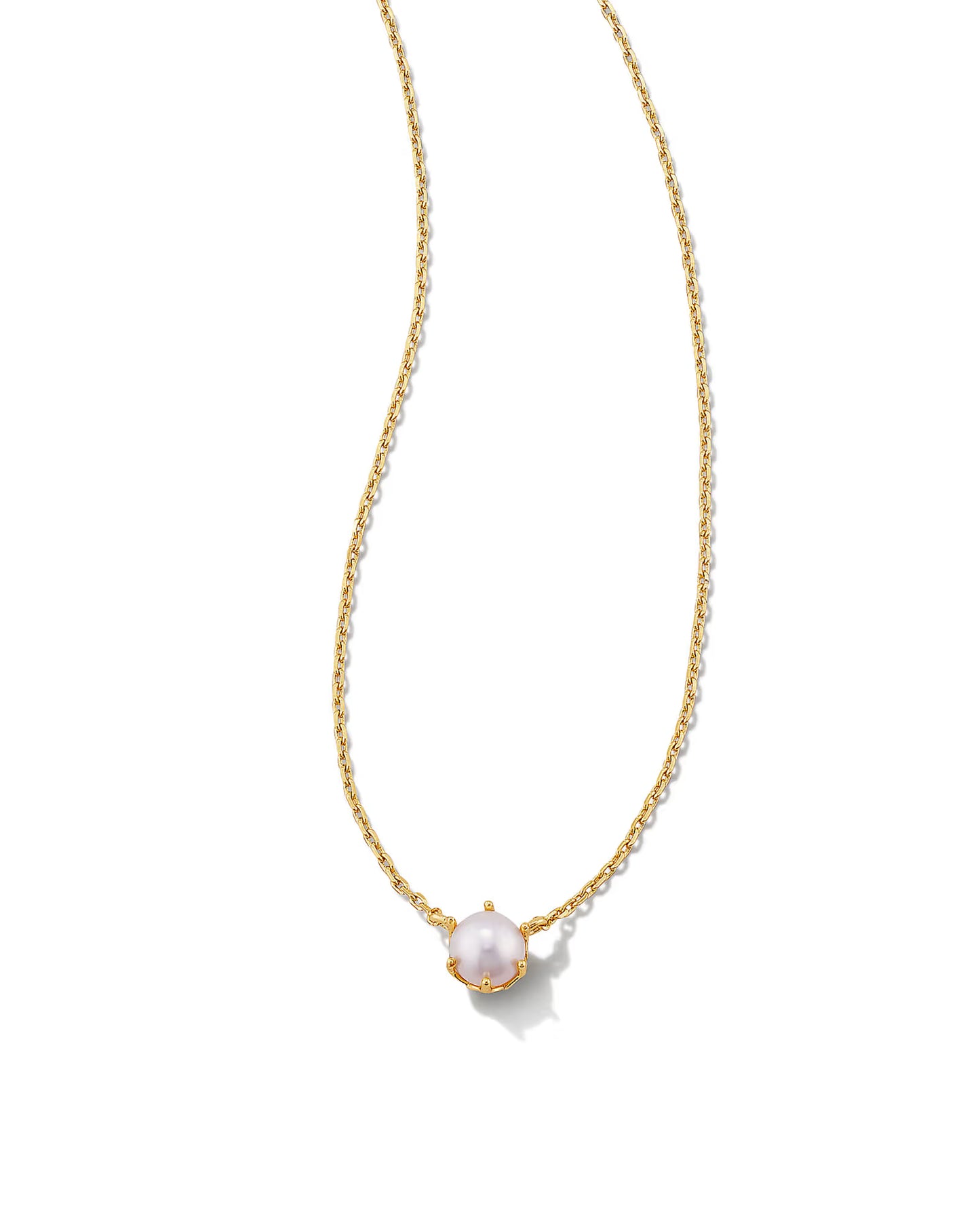 Kendra Scott Ashton Gold Pearl Pendant Necklace In Freshwater Cultured Pearl