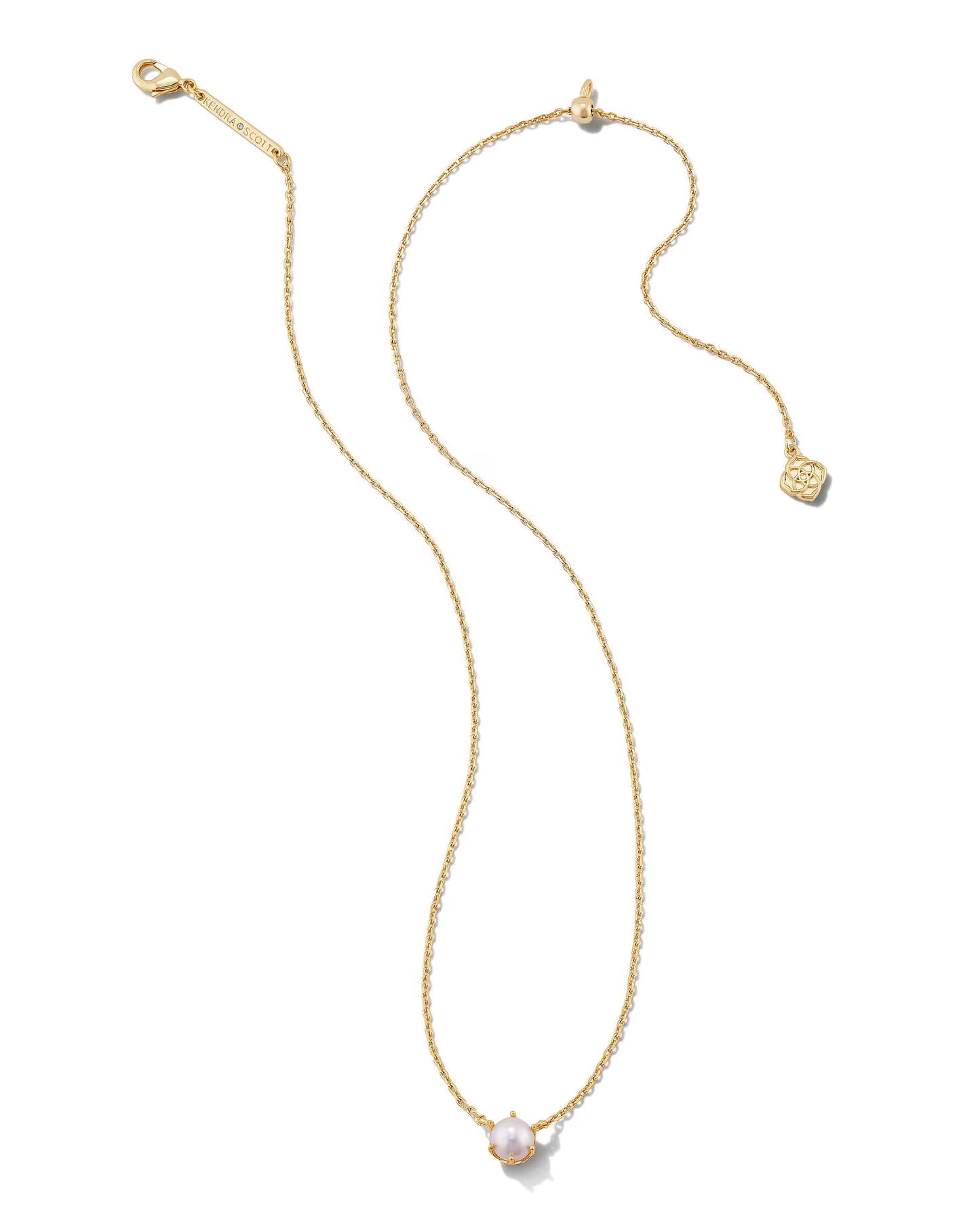 Kendra Scott Ashton Gold Pearl Pendant Necklace In Freshwater Cultured Pearl